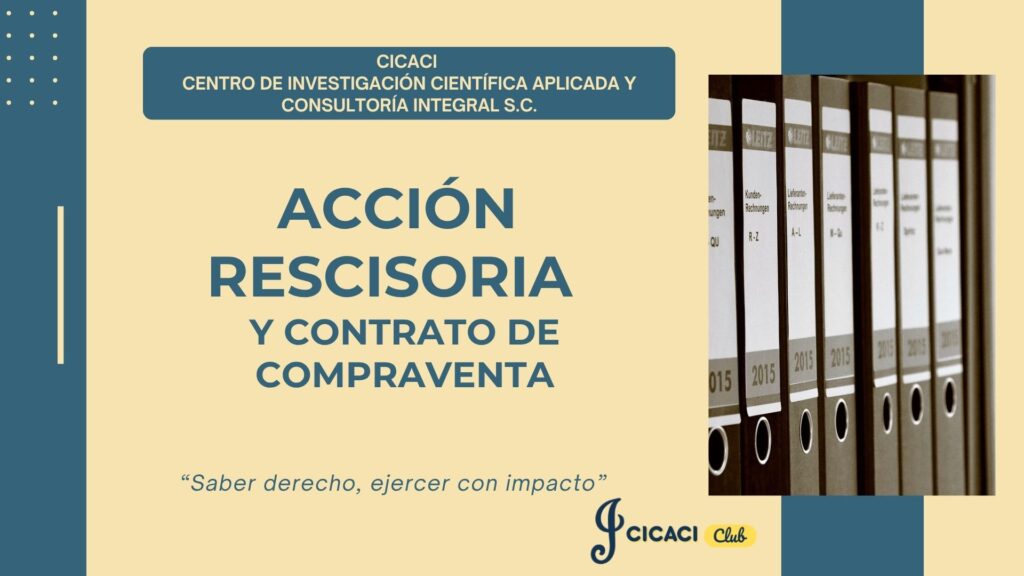 Acción rescisoria y contrato de compraventa