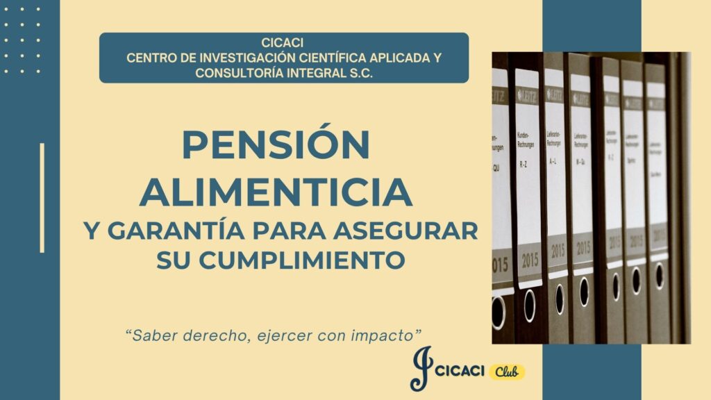Pensión alimenticia y garantía para asegurar su cumplimiento